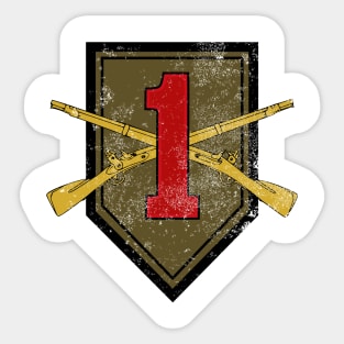 1st Infantry Division (distressed) Sticker